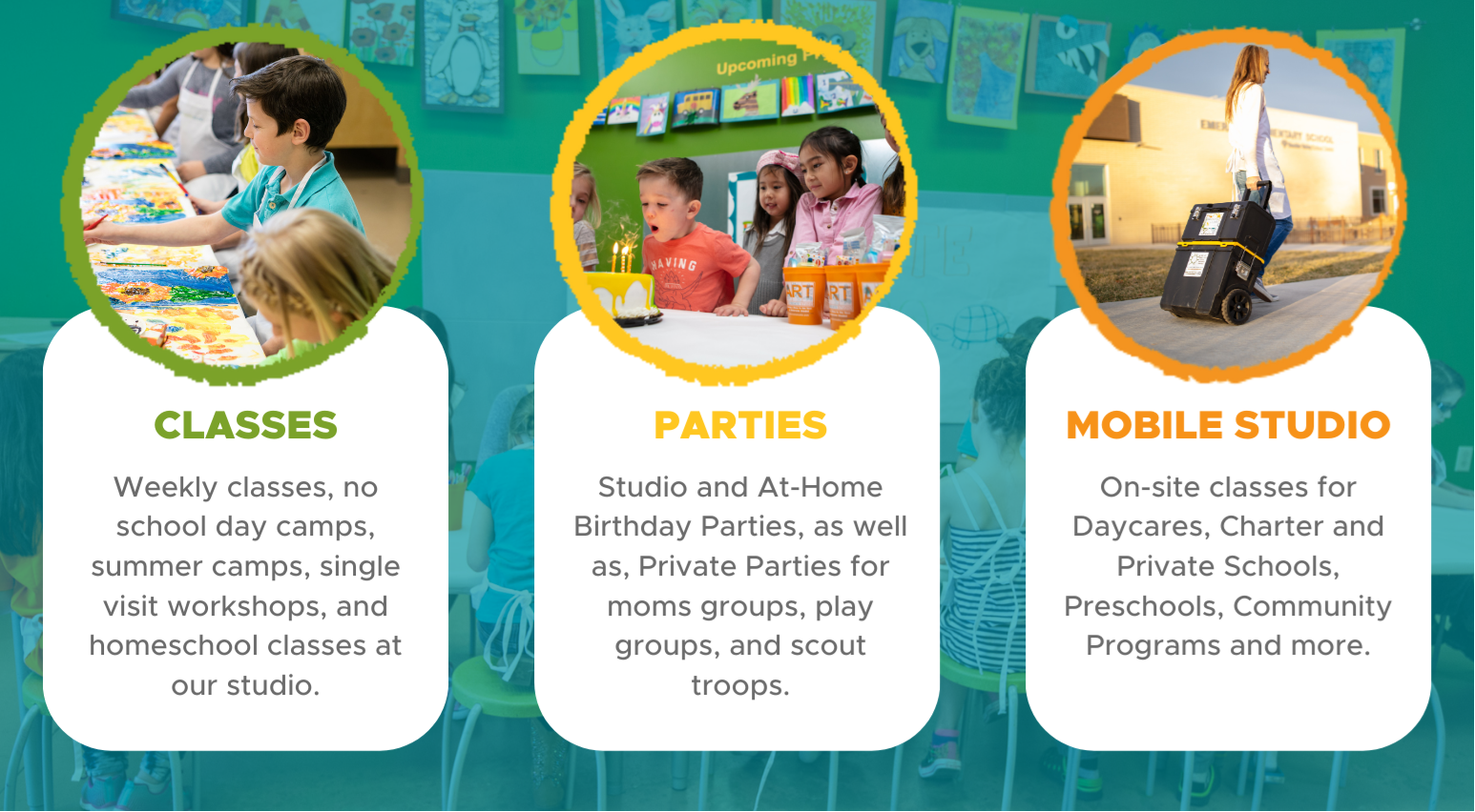 Classes-Parties-Mobile Studio